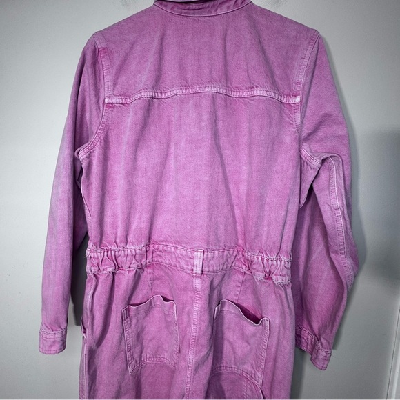 Old Navy Long-Sleeve Cropped Jean Utility Jumpsuit Size Large 100% Cotton - Picture 8 of 15